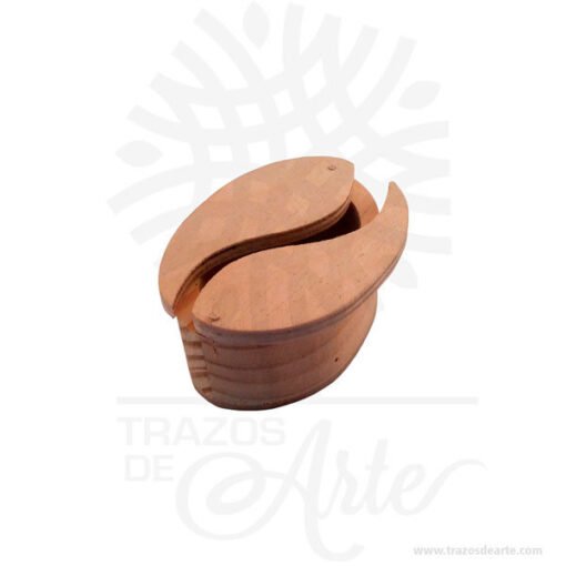 Caja grano de café en madera de pino No.1