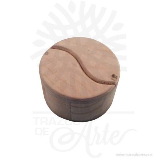 Caja yin yang en madera de pino