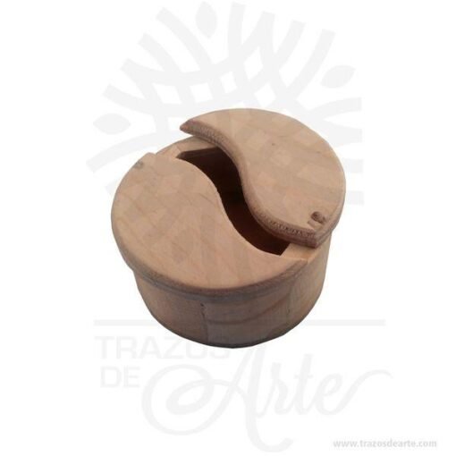 Caja yin yang en madera de pino