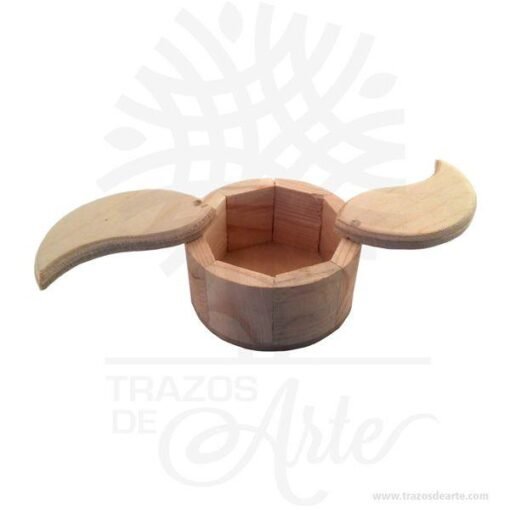 Caja yin yang en madera de pino