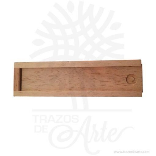 Caja estuche lápices en madera pino 16 x 4,5 x 3,6 cm