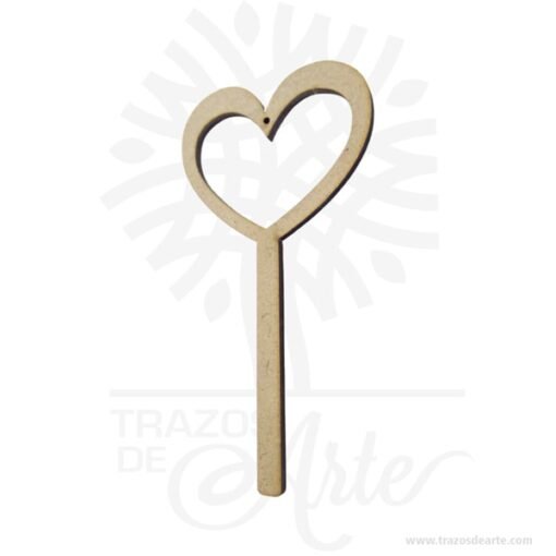 Recordatorio Corazón aplique decoración en MDF Pack x 12