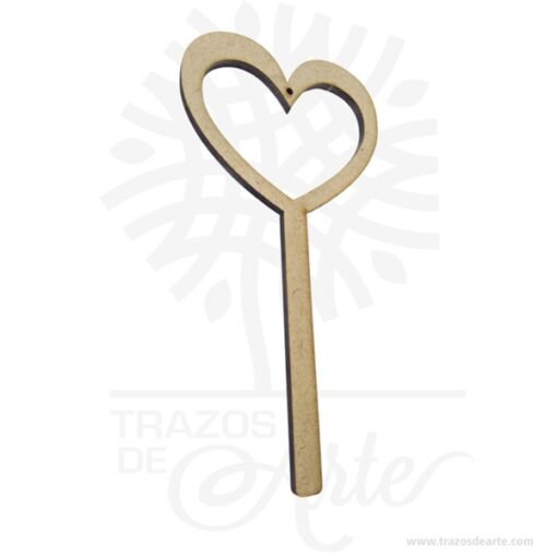 Recordatorio Corazón aplique decoración en MDF Pack x 12