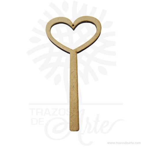 Recordatorio Corazón aplique decoración en MDF Pack x 12