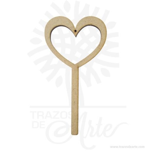 Recordatorio Corazón aplique decoración en MDF Pack x 12