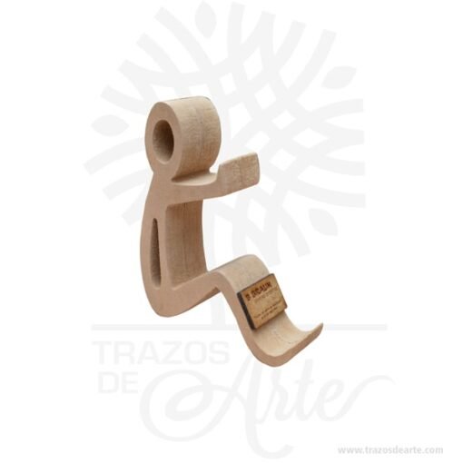 Soporte celular o teléfono móvil humano en MDF