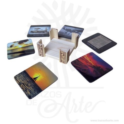 Portavasos Personalizado con borde labrado