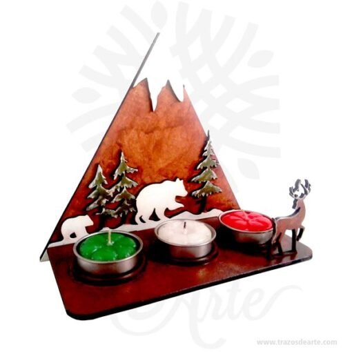Soporte Velas Montaña Navidad
