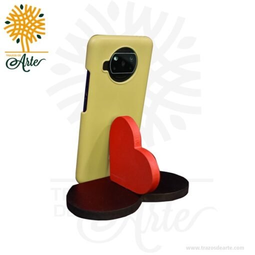 Soporte de teléfono con forma de corazón