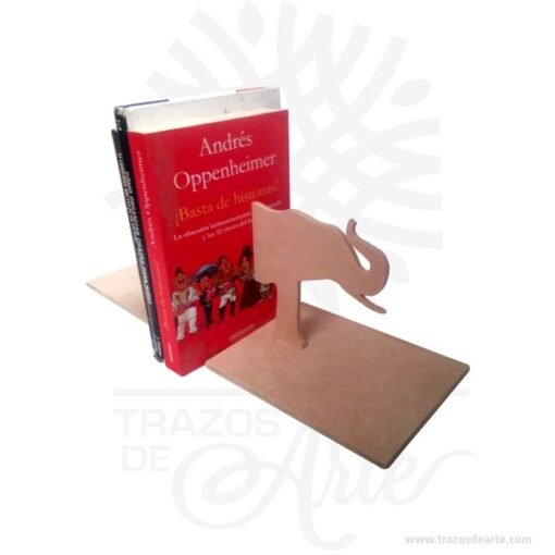 Soporte cuña para libros crudo