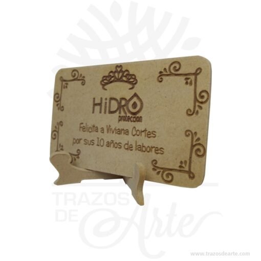 Tarjeta regalo conmemorativa para personalizar en MDF