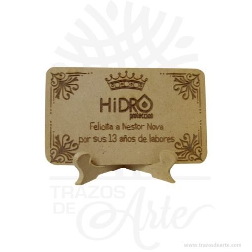 Tarjeta regalo conmemorativa para personalizar en MDF