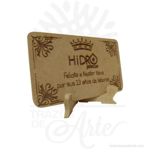Tarjeta regalo conmemorativa para personalizar en MDF