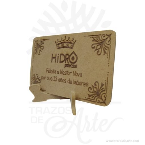 Tarjeta regalo conmemorativa para personalizar en MDF