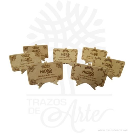 Tarjeta regalo conmemorativa para personalizar en MDF