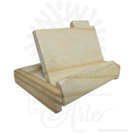 Caja tarjetero con pestaña en madera