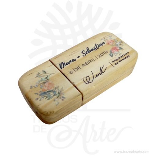 USB en madera de pino 8 gb para personalizar