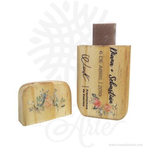 USB en madera de pino 8 gb para personalizar