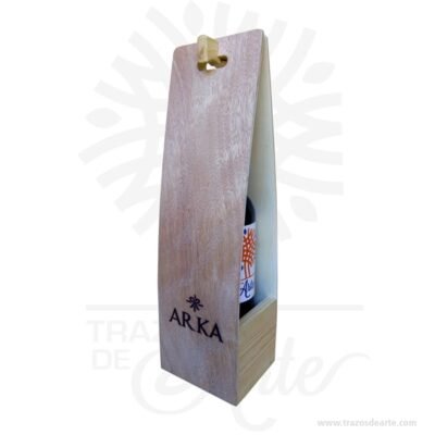 Caja estuche en madera para botella de vino