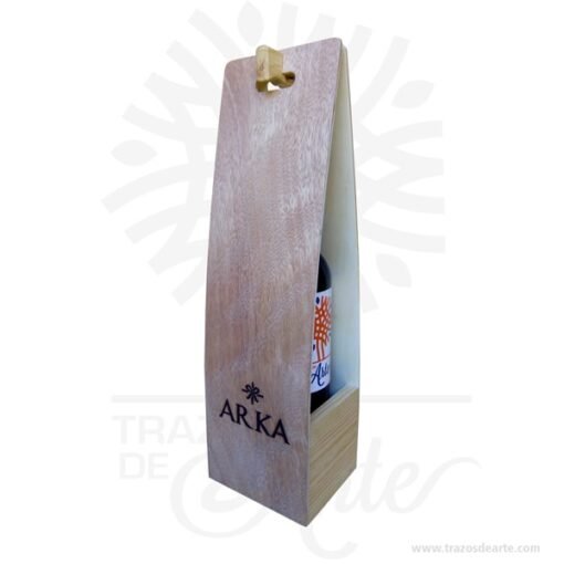 Caja estuche en madera para botella de vino