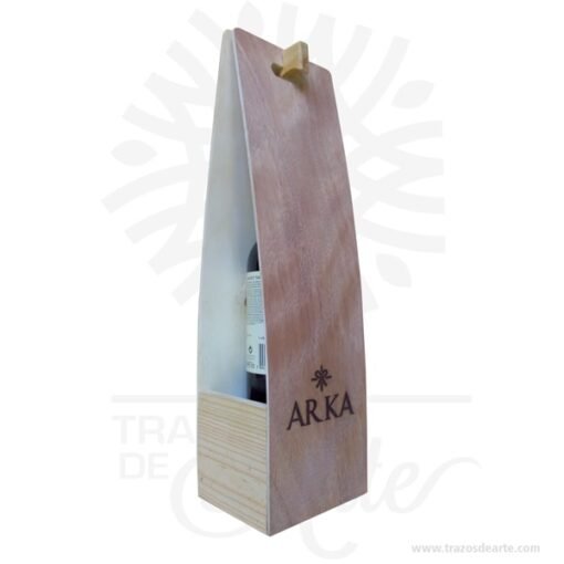 Caja estuche en madera para botella de vino