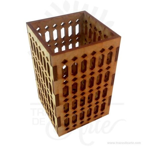 Luminaria Portavelas mini en madera MDF