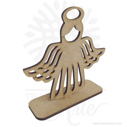 Ángel con base motivo No.2 de 12 x 12 cm pack  6 unidades